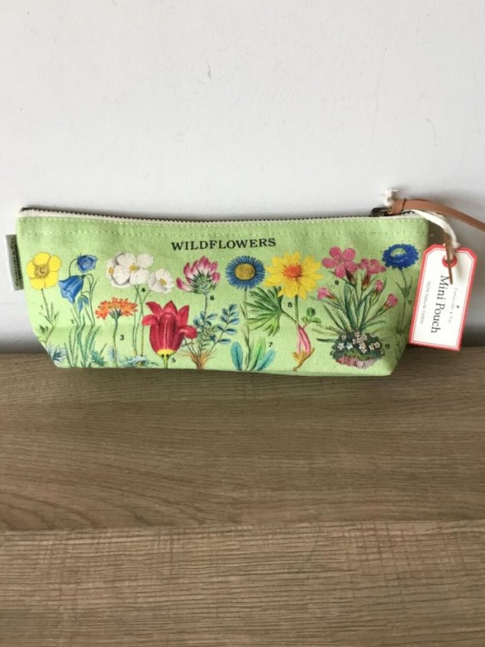 Cavallini & Co Mini Pouch Wildflowers w/Zipper Closure NWT
